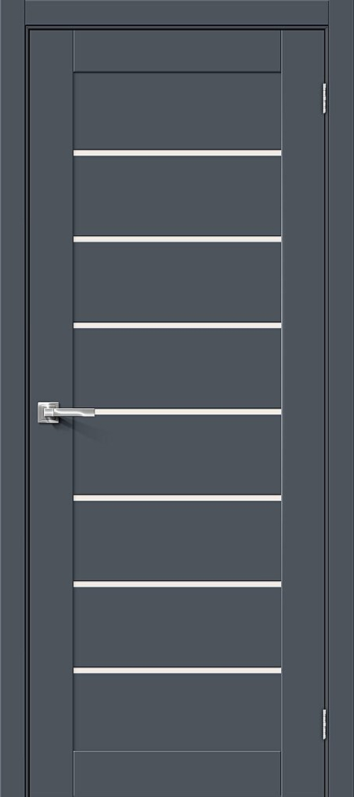 Дверь Браво-22 / Цвет Stormy Matt / Стекло Magic Fog / Двери Браво