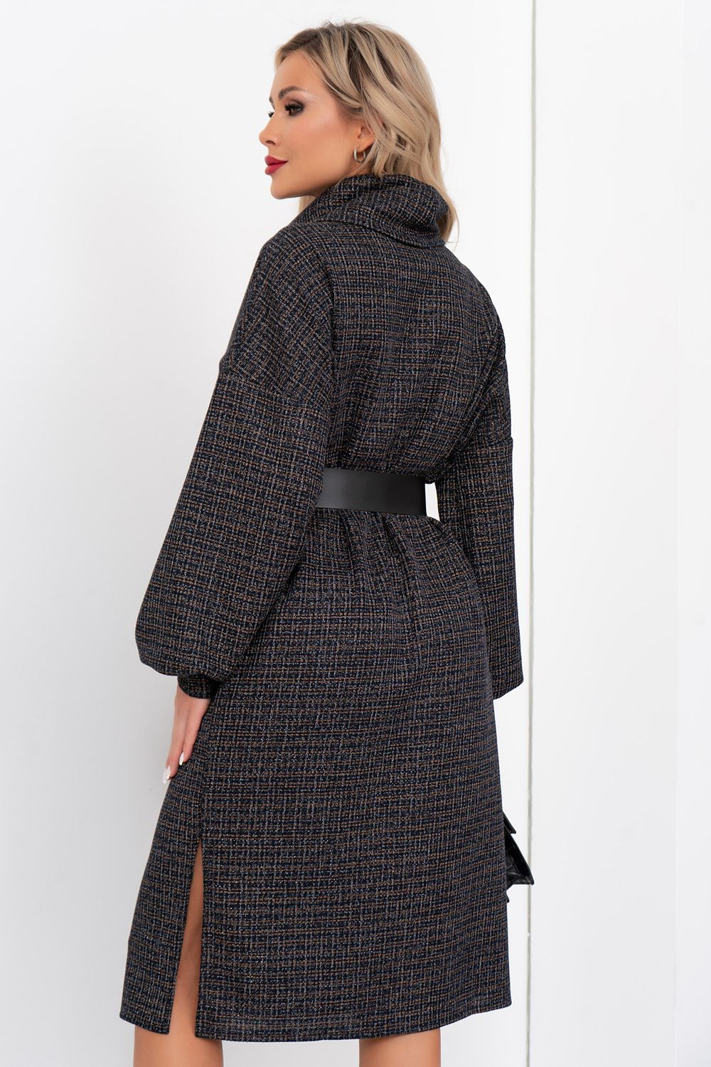 Платье Модис (коричневый/синий)-56р-р Р11-1192 Nikol