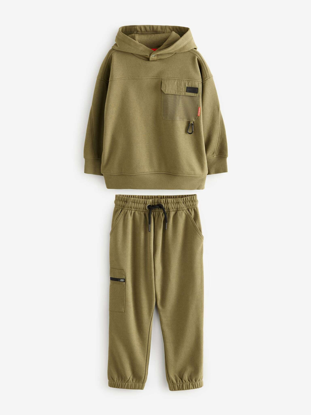 Толстовка с капюшоном и джоггеры в комплекте для мальчика Next B66-391, Хаки