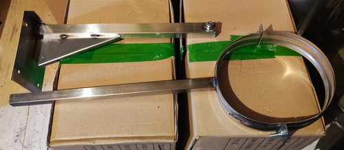 Крепеж телескопический Ф200, L-700 мм. нерж., ECOFLUE