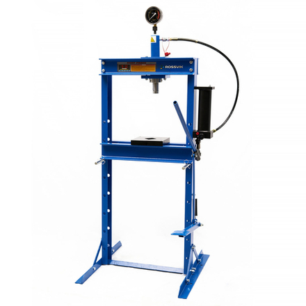 Пресс гидравлический 12 тонн, напольный, с педалью, цвет синий RAL 5005 ROSSVIK