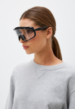 Спортивные очки с диоптриями HILX Samurai / Matt Solid Black / Black Polarized Lens + Clear Lens