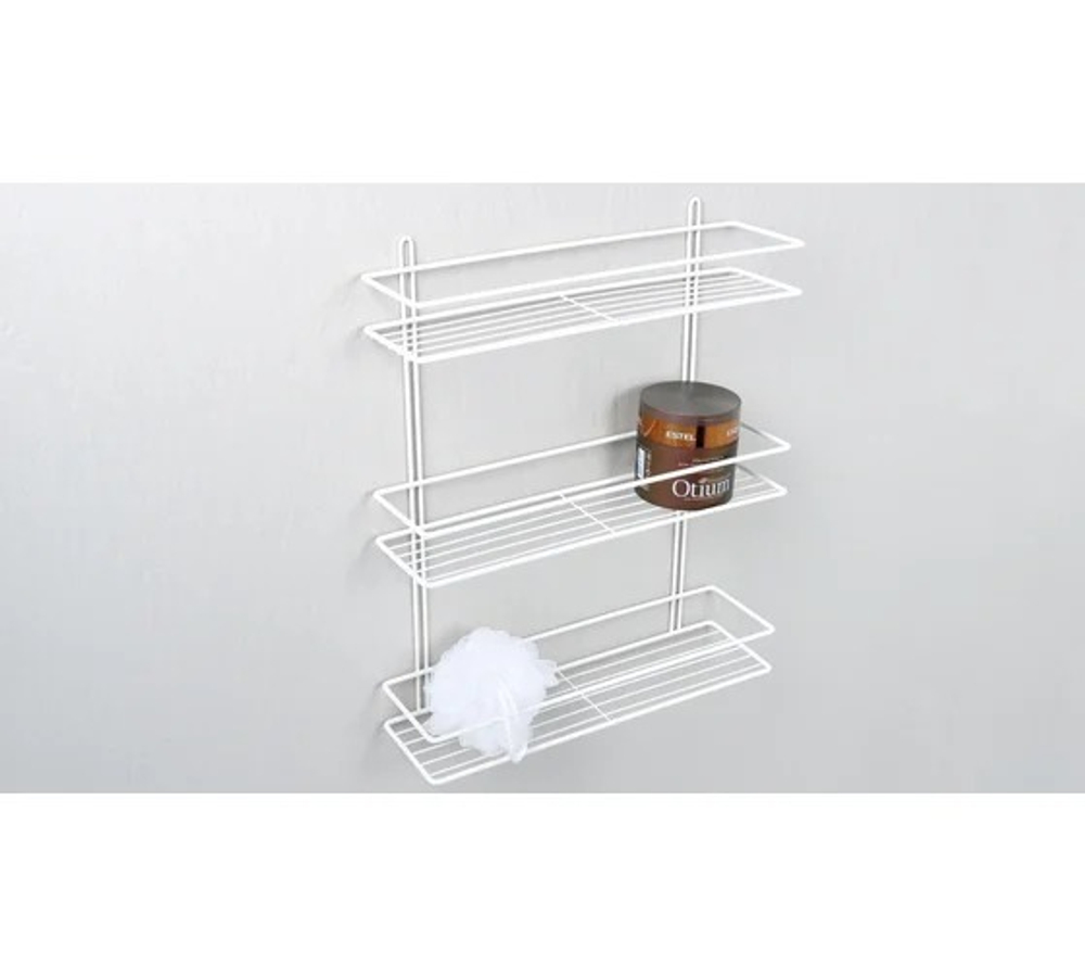 Полка прямая трехэтажная белая FX-730W-3