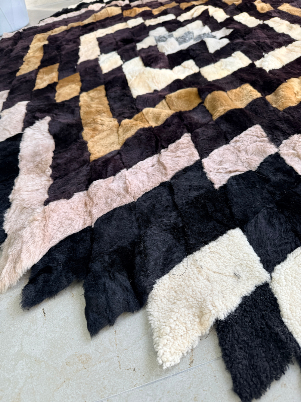 Покрывало меховое ковер из шкуры овчины