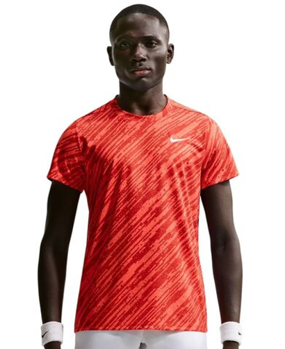 Теннисная футболка Nike Court Dri-Fit Victory Print - turf orange/white