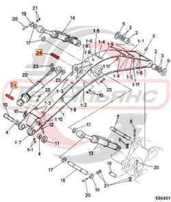 Палец KBV0736 г/ц рукояти (Турция)