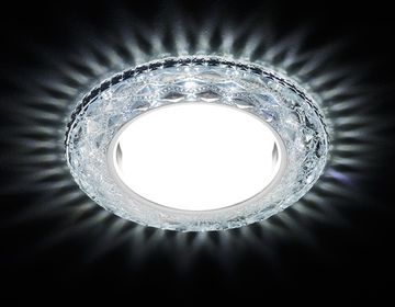 Встраиваемый потолочный светильник G288 CH GX53+3W(Led White) хром/прозр Ambrella