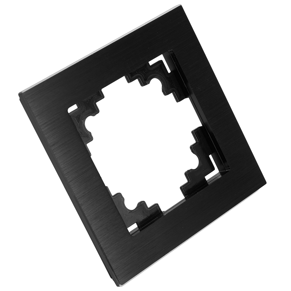 Рамка 1-местная, металл, STEKKER MFR00-7001-05, серия Катрин, черный 50012