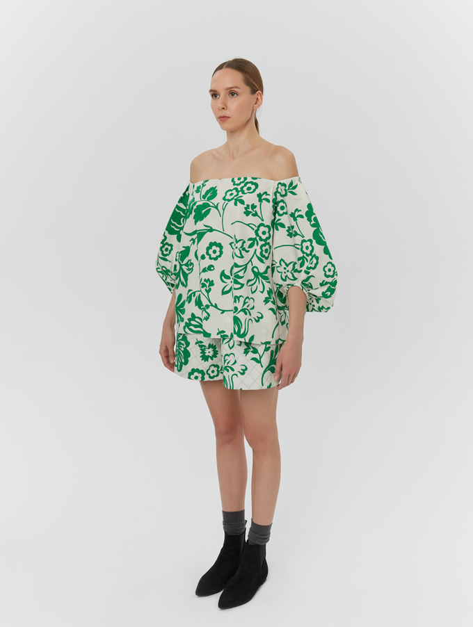 Шорты стёганые, зелёный