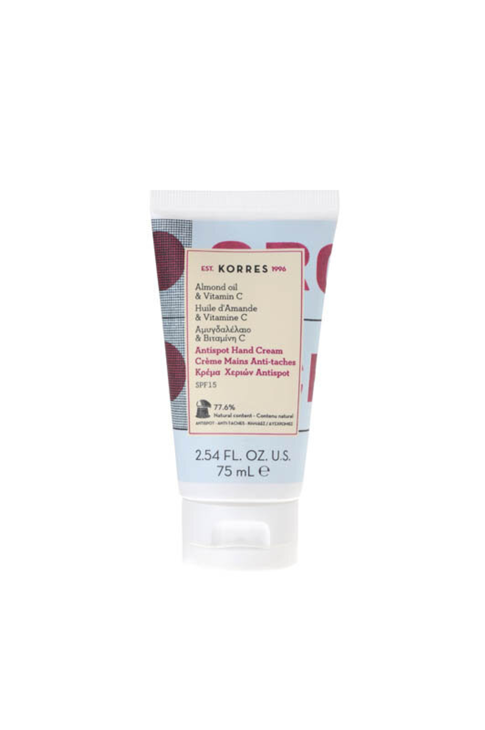 Крем для рук KORRES с миндальным маслом и витамином С против прыщей, 75 мл