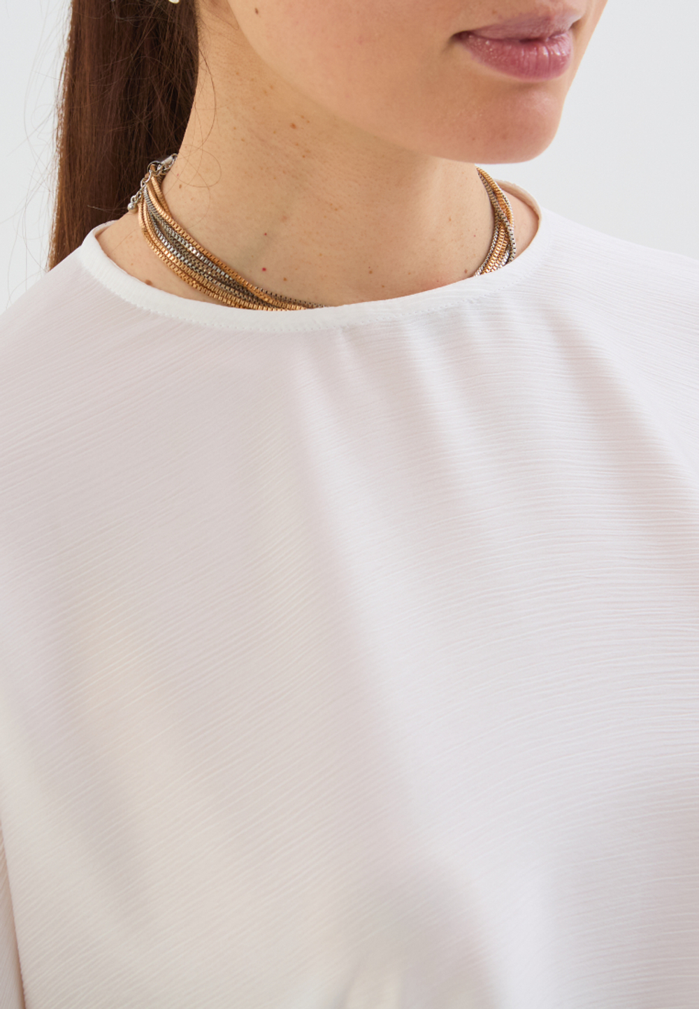 Блуза жатка летняя белая