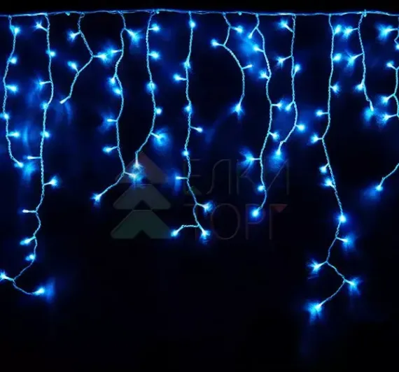 Светодиодная бахрома 3.2*0,9 м, 220V., 232 небесно - голубых LED ламп, соединяемая, силиконовый прозрачный провод, Beauty Led (ECC232-10-2SB)