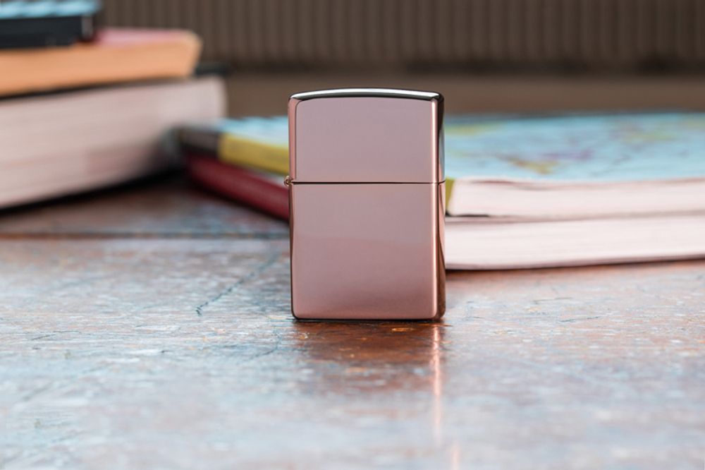 Зажигалка розовое золото High Polish Rose Gold ZIPPO 49190