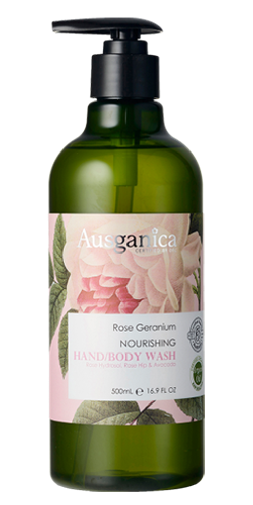 Ausganica Rose Geranium Nourishing Hand &amp; Body Wash