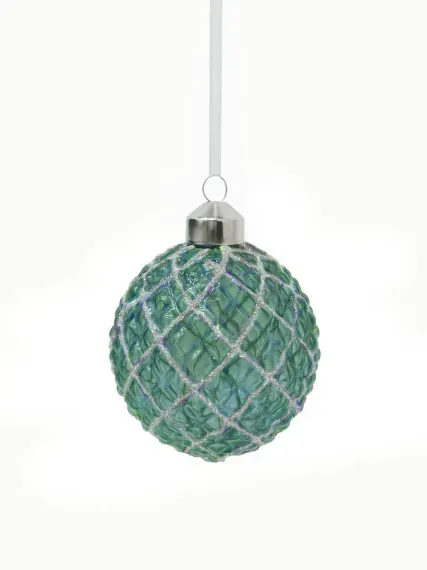 Набор винтажных стеклянных шаров Блестящий изумруд 80 мм., изумрудный, 9 шт., Christmas DeLuxe (13044)