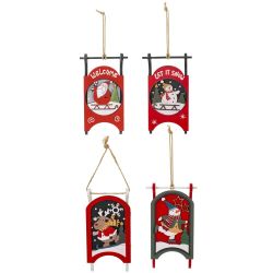 GAEM Изделие декоративное подвесное "Сани", L6,5 W2,5 H14 см, 4в.