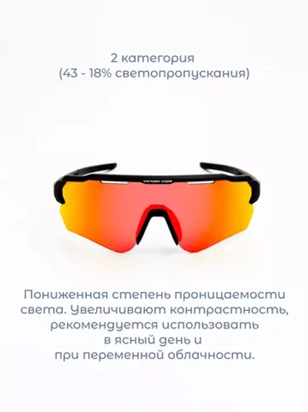 Очки ICON / Зеркальный темно‑красный
