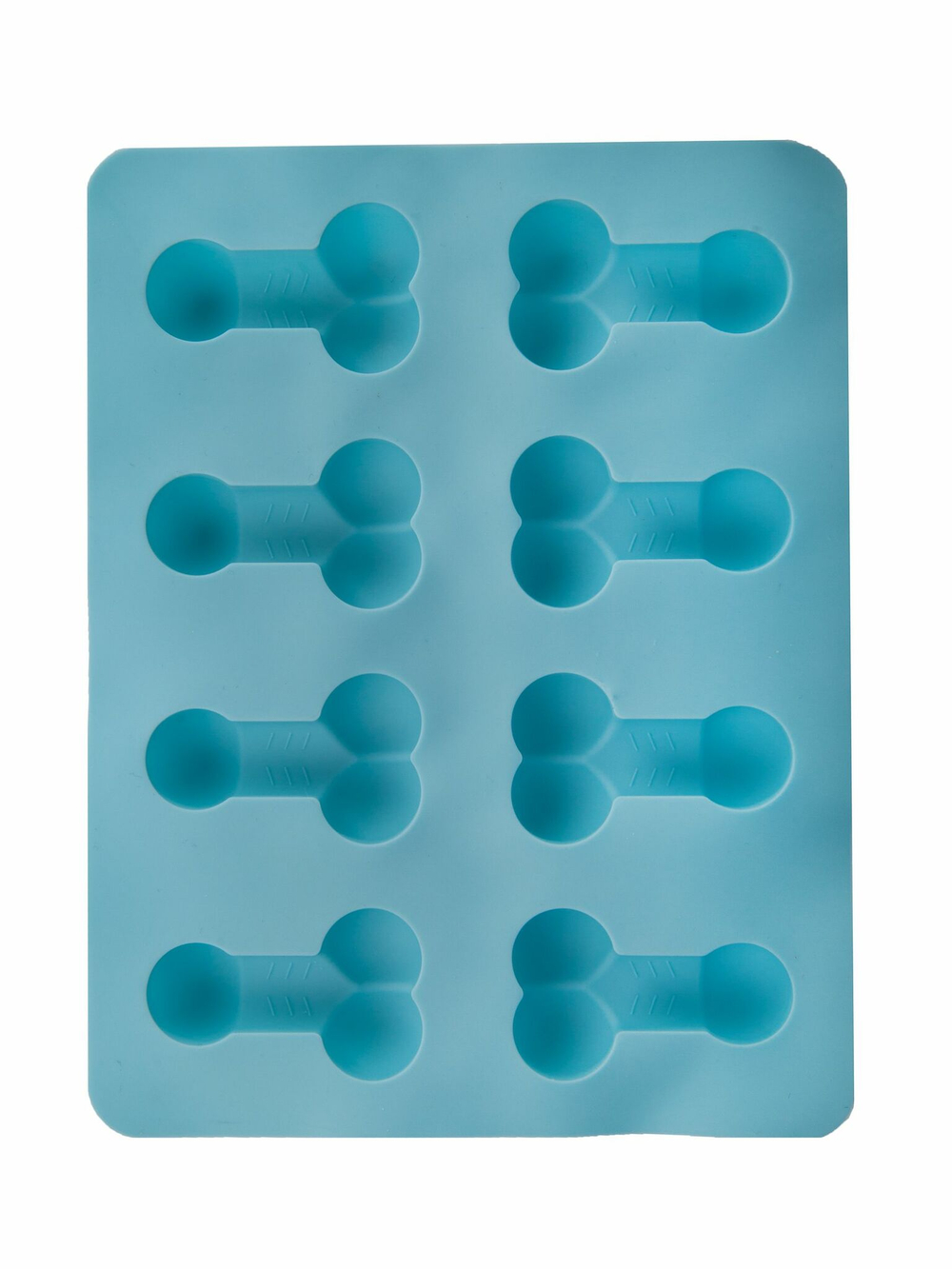 Голубая силиконовая форма с фаллосами