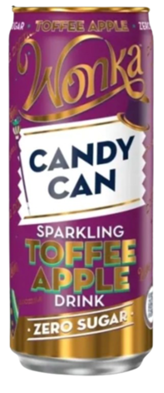 Газированный напиток Candy Can Wonka со вкусом яблока в карамели