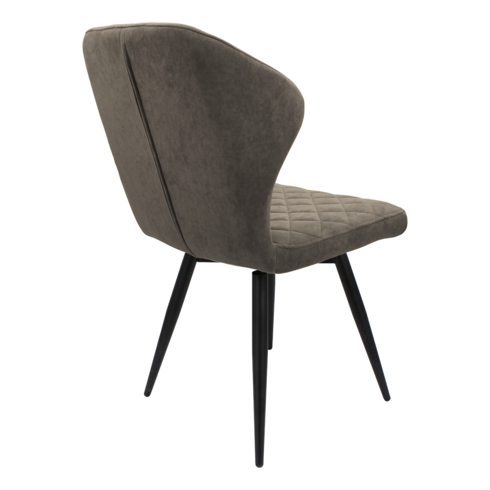 Стул "Монро" (арт. 338), велюр Бренди В29 коричневый, ножки черные