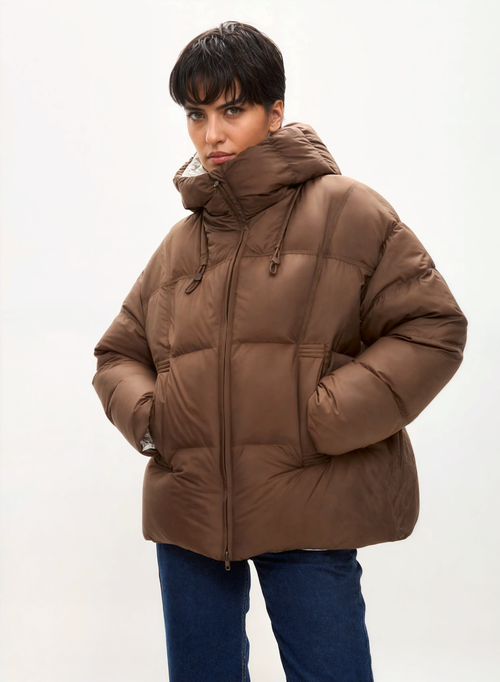 Пуховик двухцветный