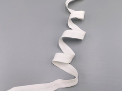 Эластичная бейка (Турция), 15 мм, матовая, молоко, (Арт: TB/15-004), м