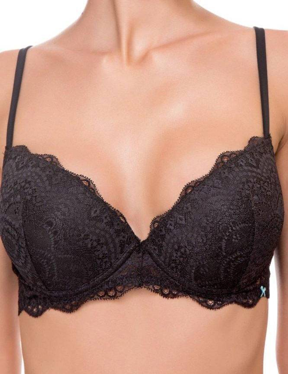 Бюстгальтер из цветочного кружева с пуш-ап эффектом Joy (Размер: 2B) (Цвет: белый)