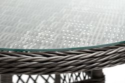 "Эспрессо" плетеный круглый стол, диаметр 80 см, цвет графит