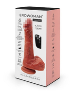 Вибромассажер с мошонкой на присоске реалистичный телесный 19 см