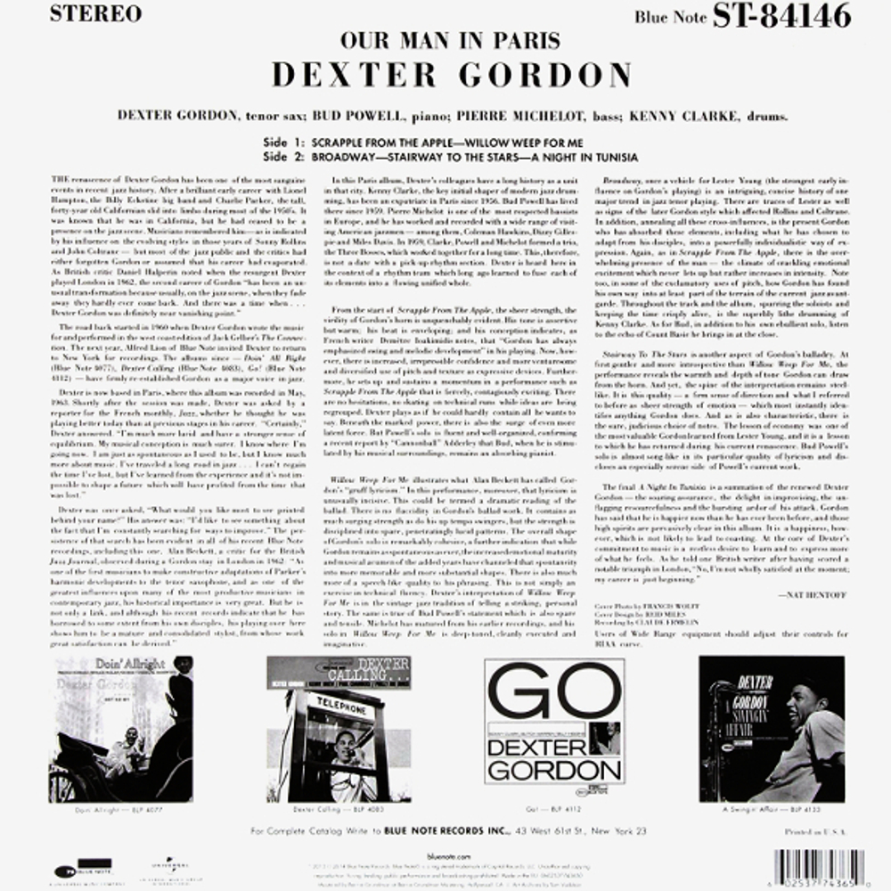Dexter Gordon / Our Man In Paris (LP)