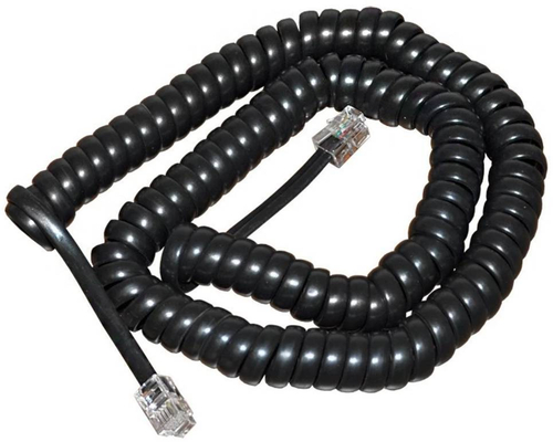 Телефонный шнур ,витой ,трубочный ,2 м,черный