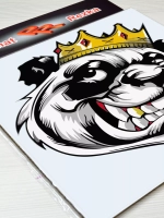 Наклейка - Панда в короне