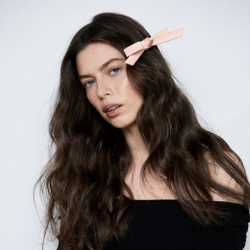 Бант "Стрекоза" S персиковый