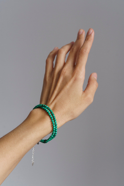 ХХХ Браслет "Memo about Balance" двойной из природного малахита