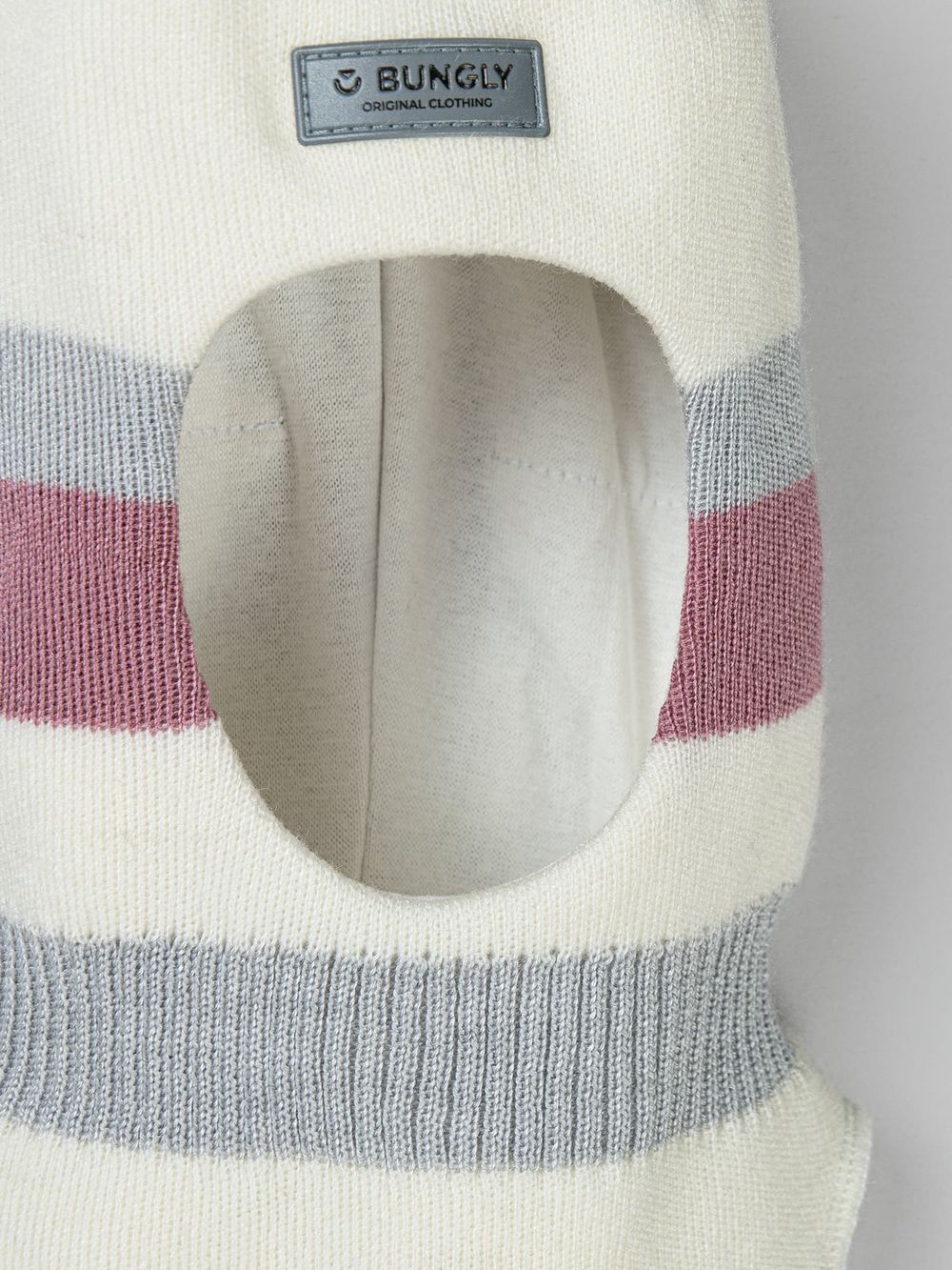 Шлем демисезонный из смесовой шерсти Колор блок "Экрю"