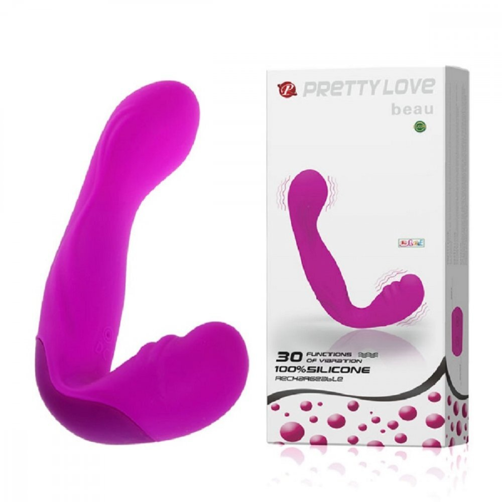 Страпон безремневой с вибрацией Pretty Love розовый 20 см