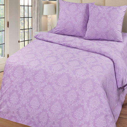 Комплект постельного белья "ВЛ. СИРЕНЕВЫЙ", поплин Жаккард, 100% хлопок.