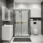 Душевой уголок Grossman Cosmo 100х80 120.K33.02.1080.21.02 профиль Черный матовый стекло шиншилла