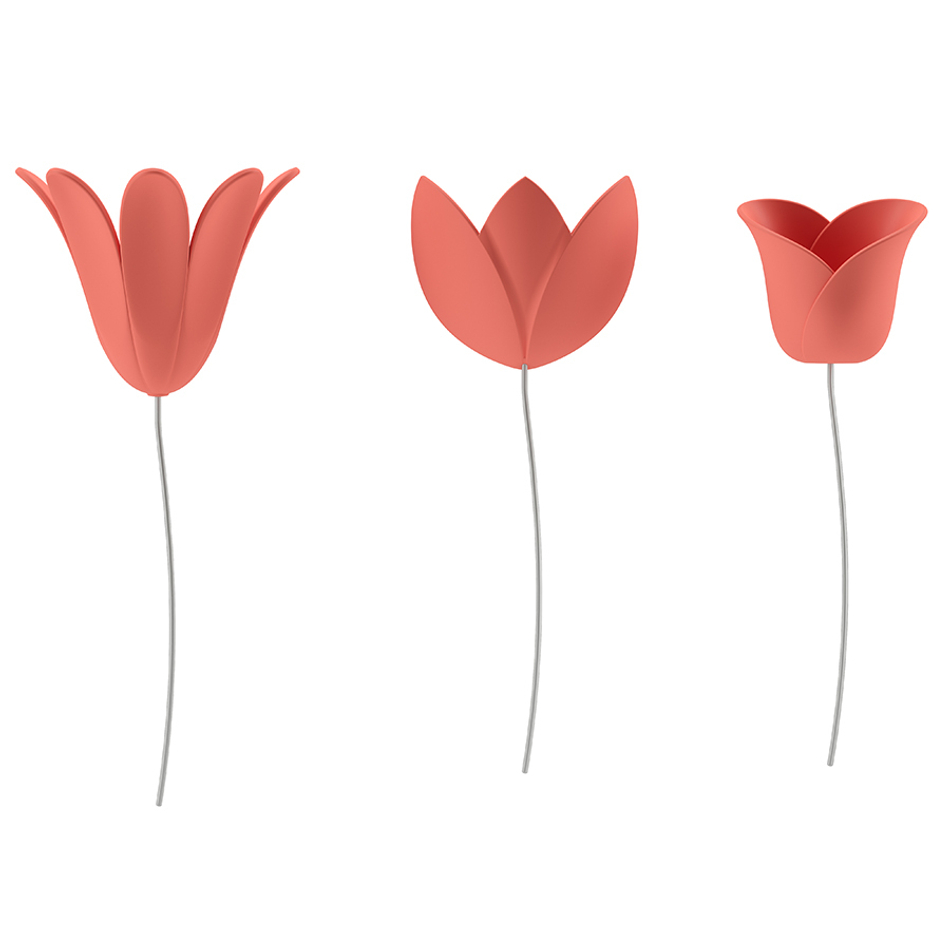 Декор для стен Bloomer 9 элементов коралловый, Umbra