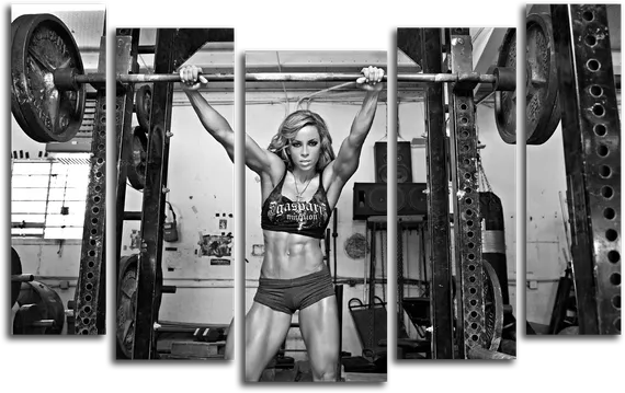 Модульная картина "Спортивная девушка"