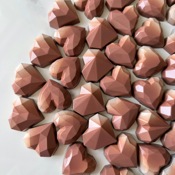 812 | Форма для шоколадных конфет &quot;Сердца и Грани - 2&quot; (275*175 мм)