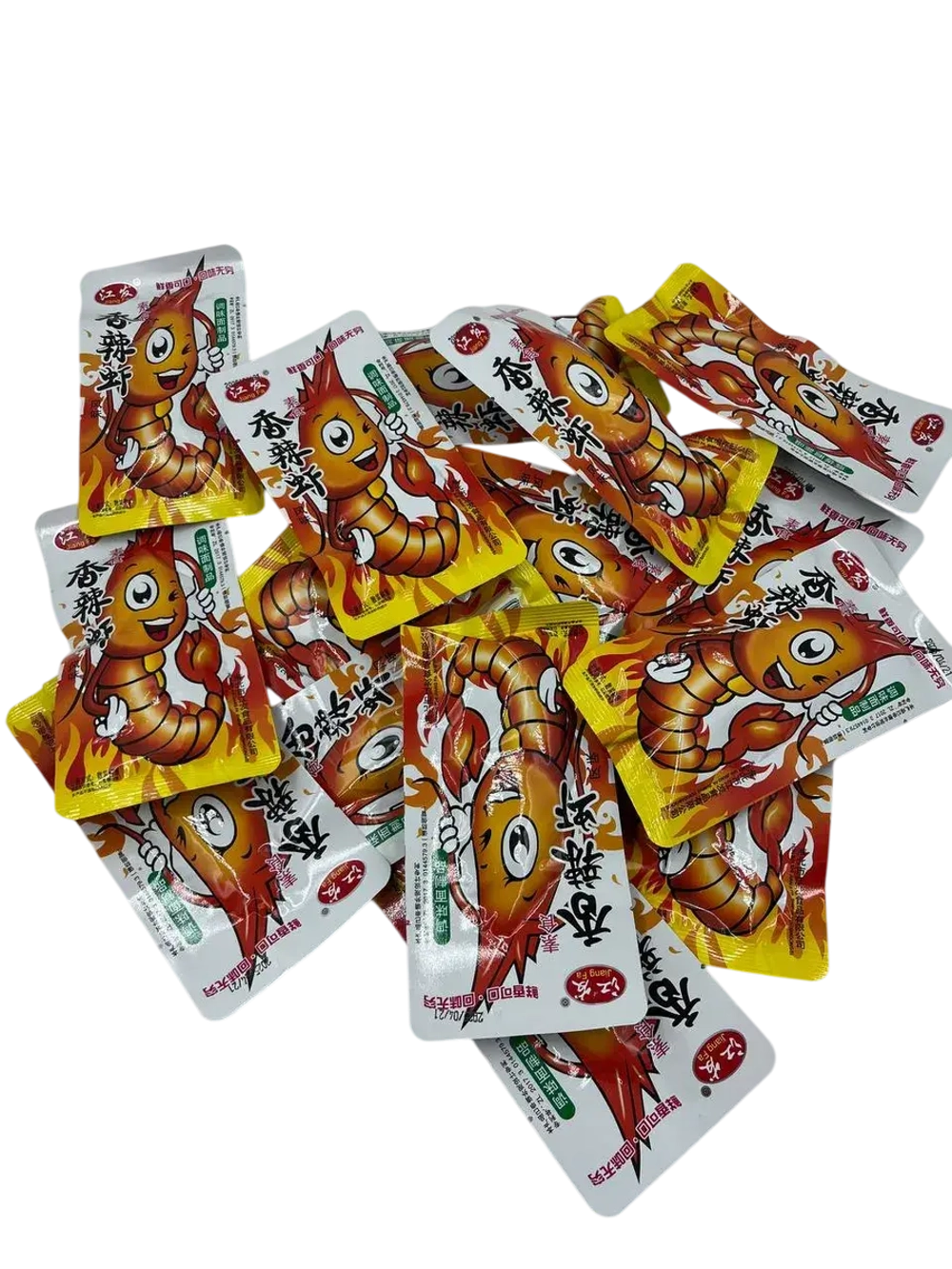 Китайские соевые снеки в форме рака ,острые(30шт по 20гр)