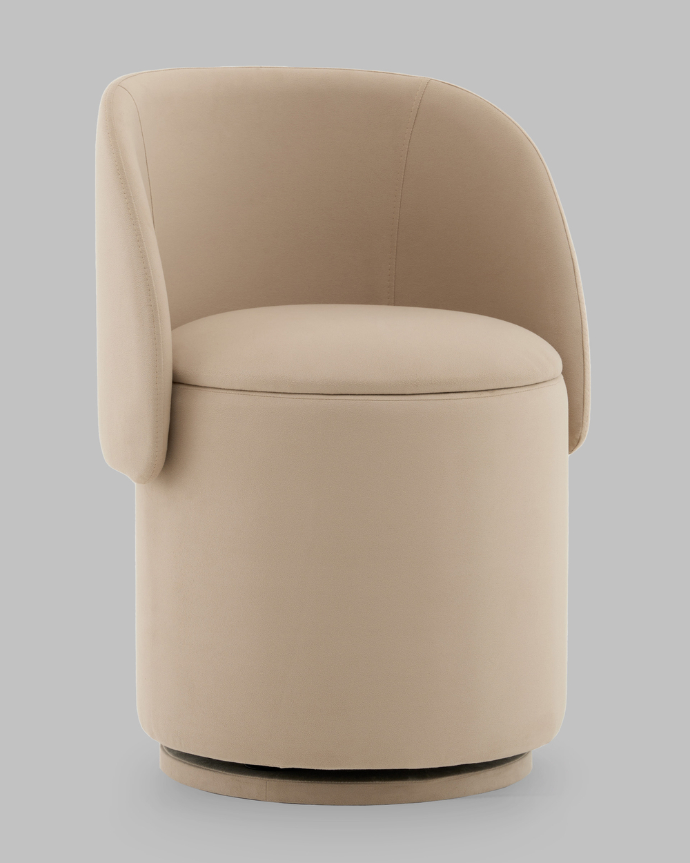 Пуф-трансформер Таунсвилл вращающийся с ящиком велюр бежевый