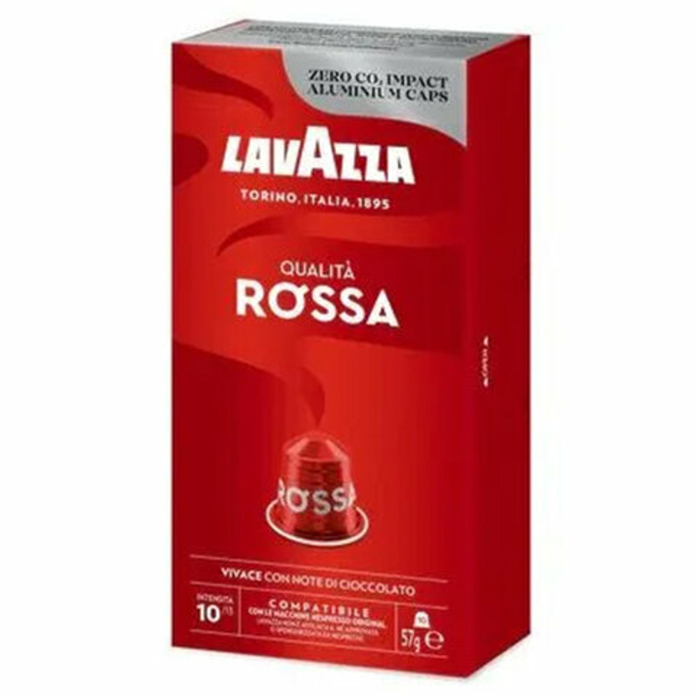 Кофе в капсулах Lavazza Qualita Rossa, 10 капсул для кофемашин Nespresso (Лавацца)