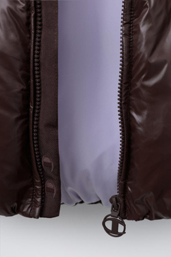 ZARA X CHAMPION ® СТЕГАНАЯ КУРТКА С ВЫШИВКОЙ, КОРИЧНЕВЫЙ