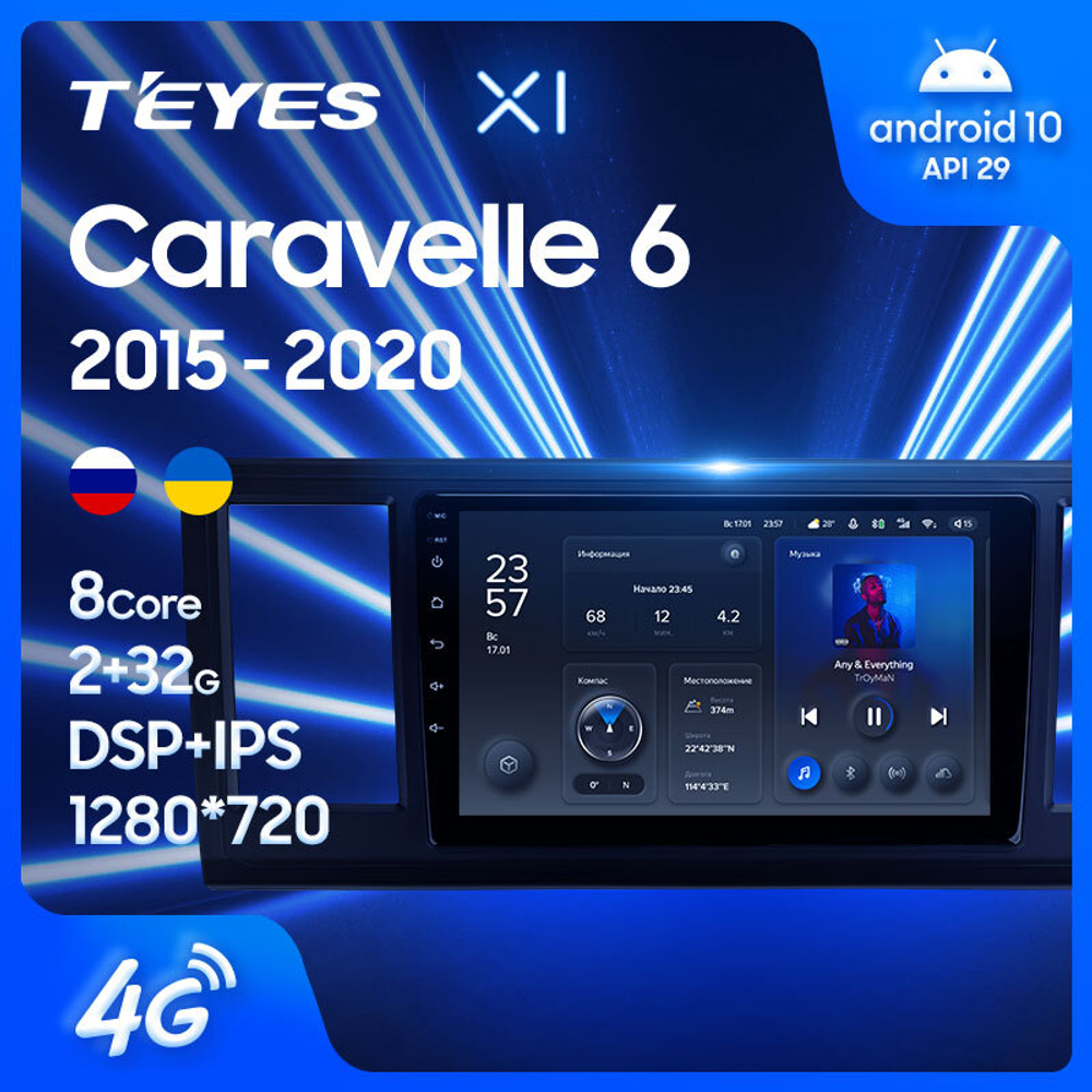 Teyes X1 9"для Volkswagen Caravelle 2015-2020