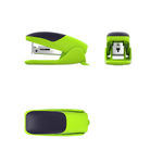 Степлер-мини №10 Erich Krause ErgoLine Neon на 15 л., ярко-салатовый