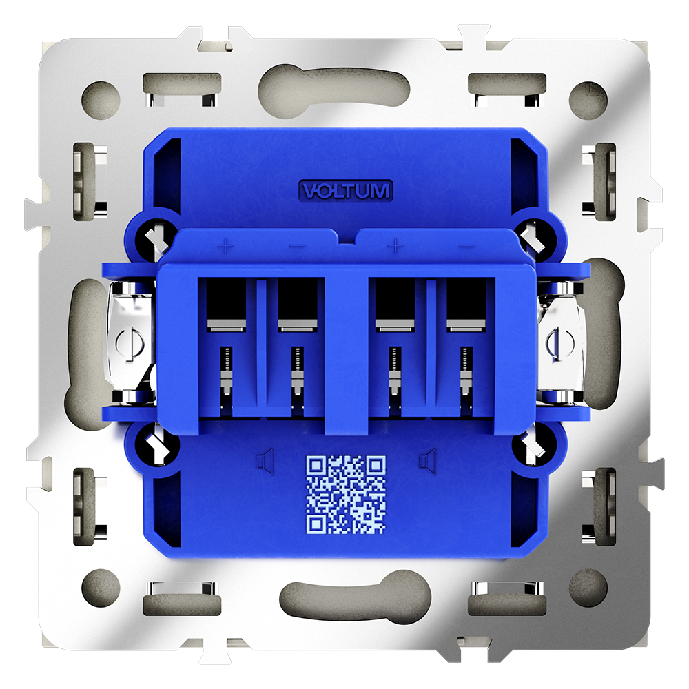 Розетка акустическая встраиваемая 4-местная, (шелк) Voltum S70 VLS060304