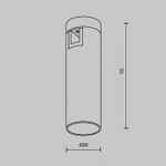 Накладной светильник Maytoni Focus Led TR143-1-5W3K-W-B