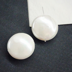 Жемчуг Майорка, круг белый крупный, 28мм, штучно